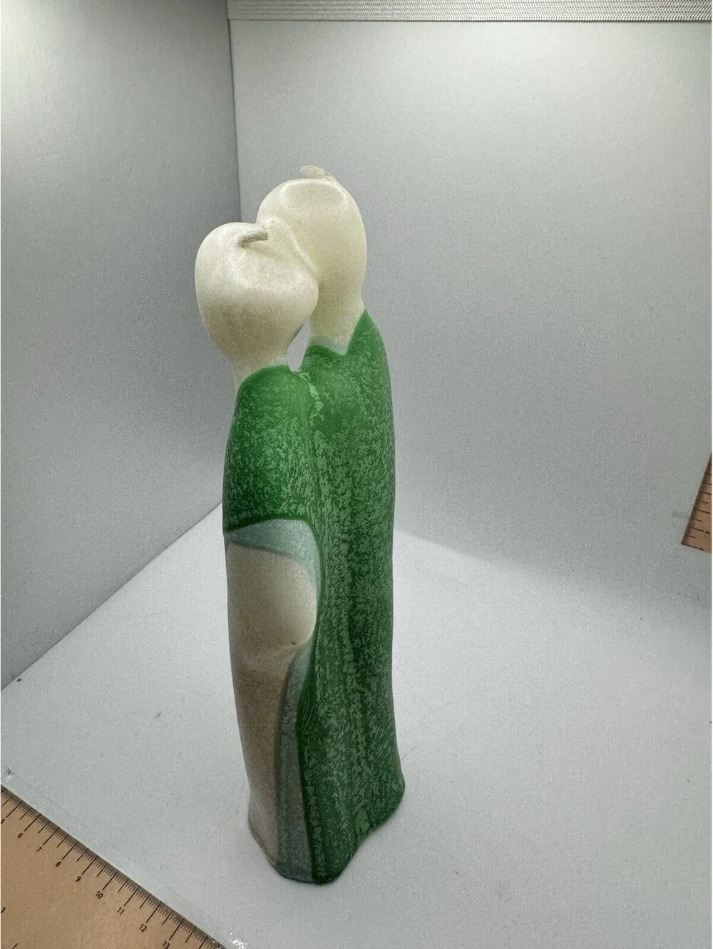 Vintage Man/Woman Figurine Sculpture Wax 9” Oriental Infinity Avant-garde Candle